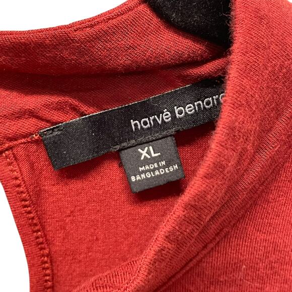 Harve Bernard Rust Orange Sleeveless Tunic Rouched Sides Keyhole Back XL - Picture 3 of 8